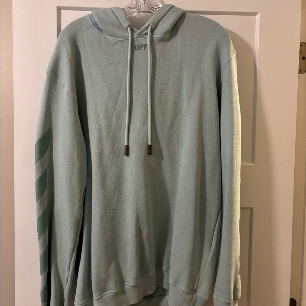 Off White Mint Green Hoodie